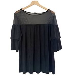 Green Envelope Mesh Top